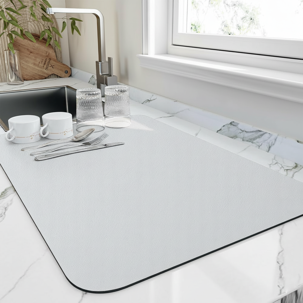 Kitchen Dish Mat - Absorbent & Quick Dry