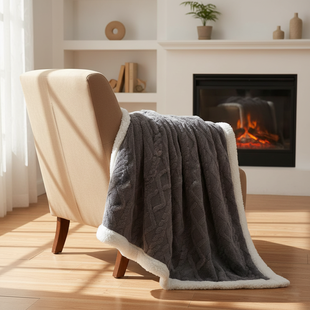 Reversible Brushed Fleece | Plush Snuggle Blanket