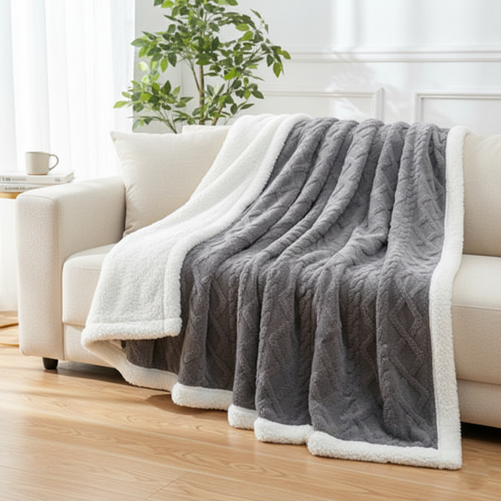 Reversible Brushed Fleece | Plush Snuggle Blanket