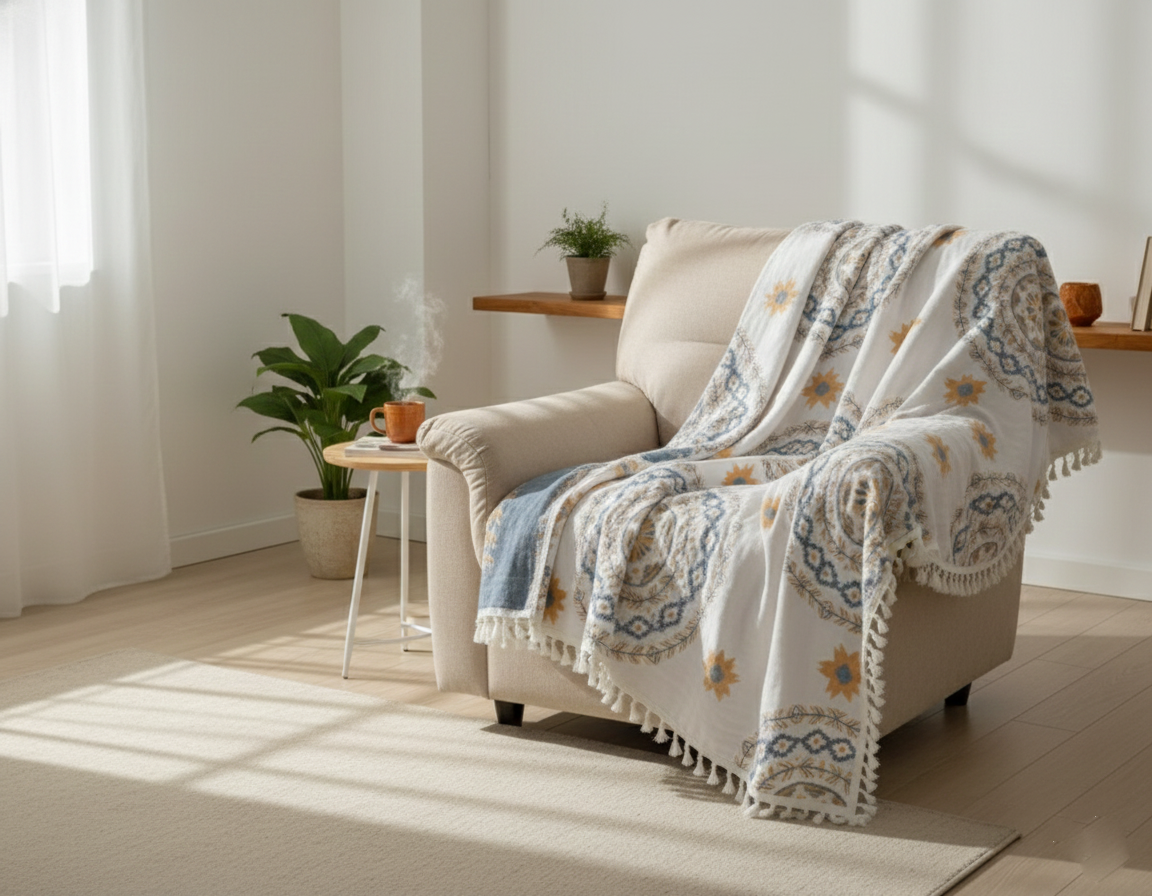 Serene Mandala | Throw Blanket