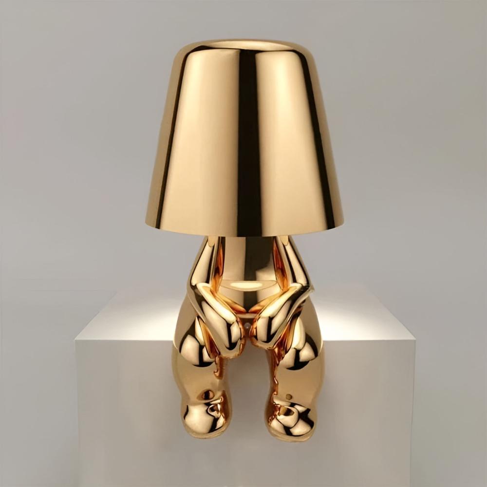 Thinker Table Lamp – USB Rechargeable Metal Base Lamp